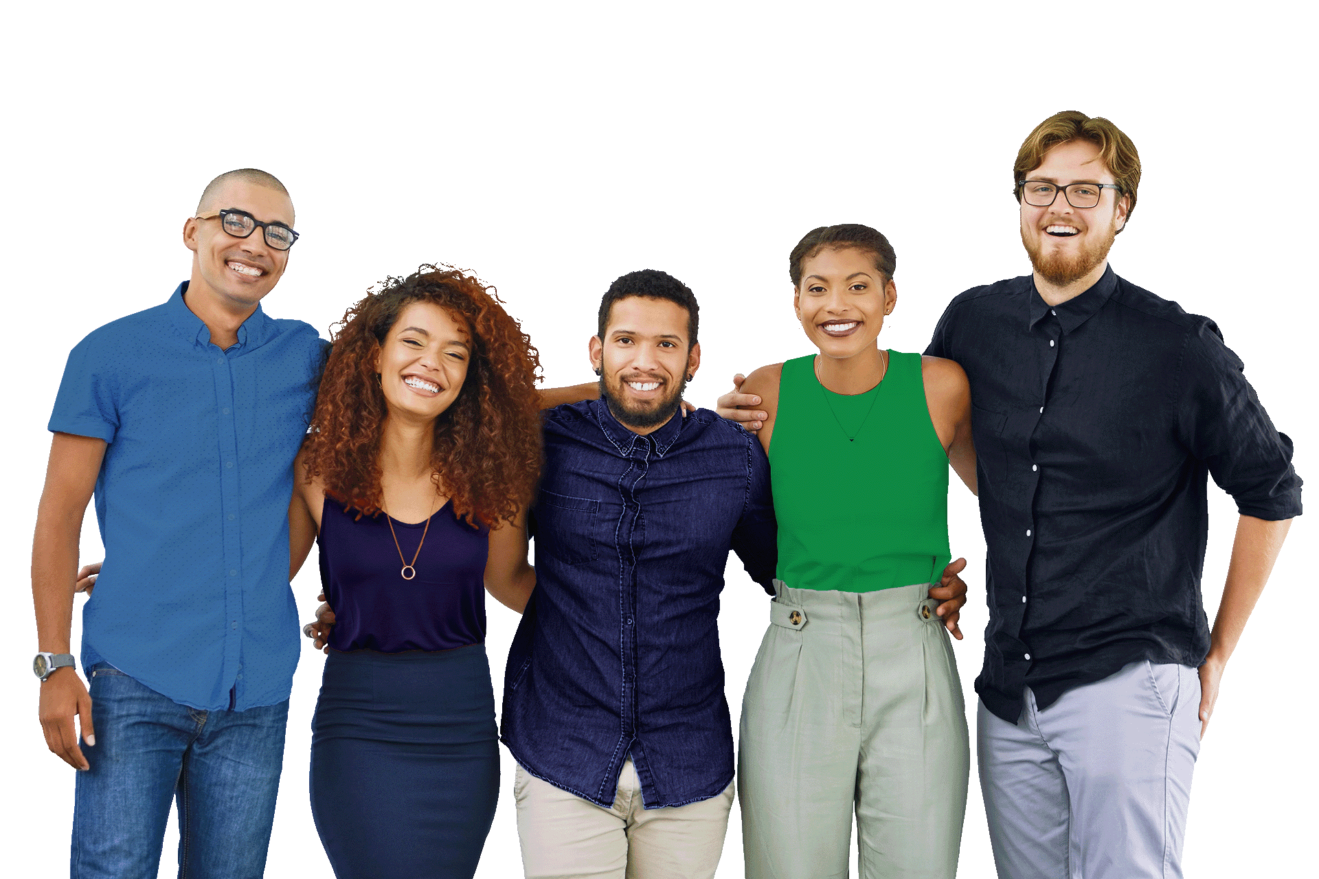 Group of professionals happy to be using GlobalMeet's live webcasting solution