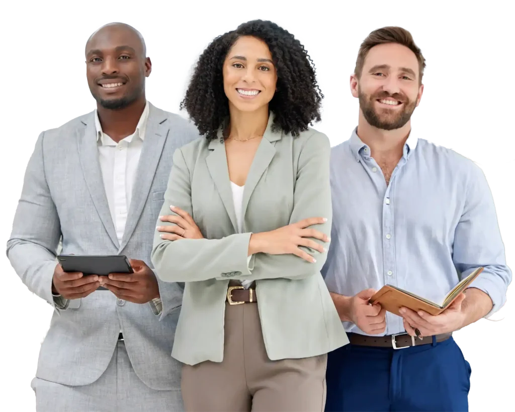 image depiciting three of globalmeet's webcasting event producers