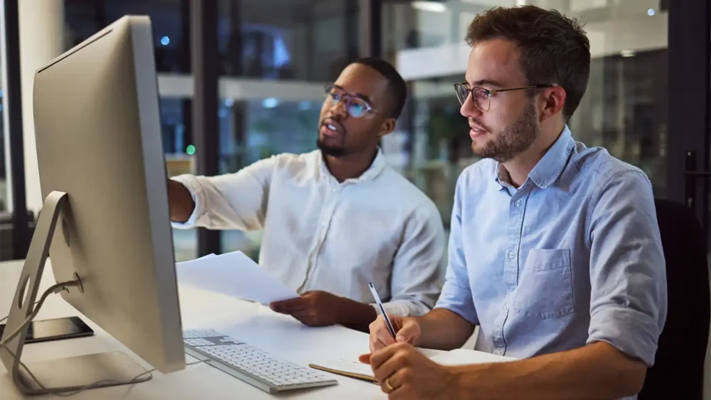 photo of tech industry developers watching a globalmeet virtual event on their computers